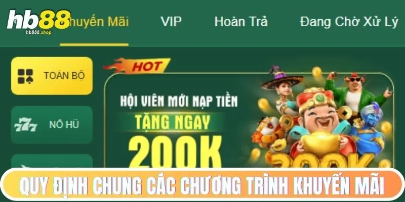 Quy định chung các chương trình khuyến mãi HB88